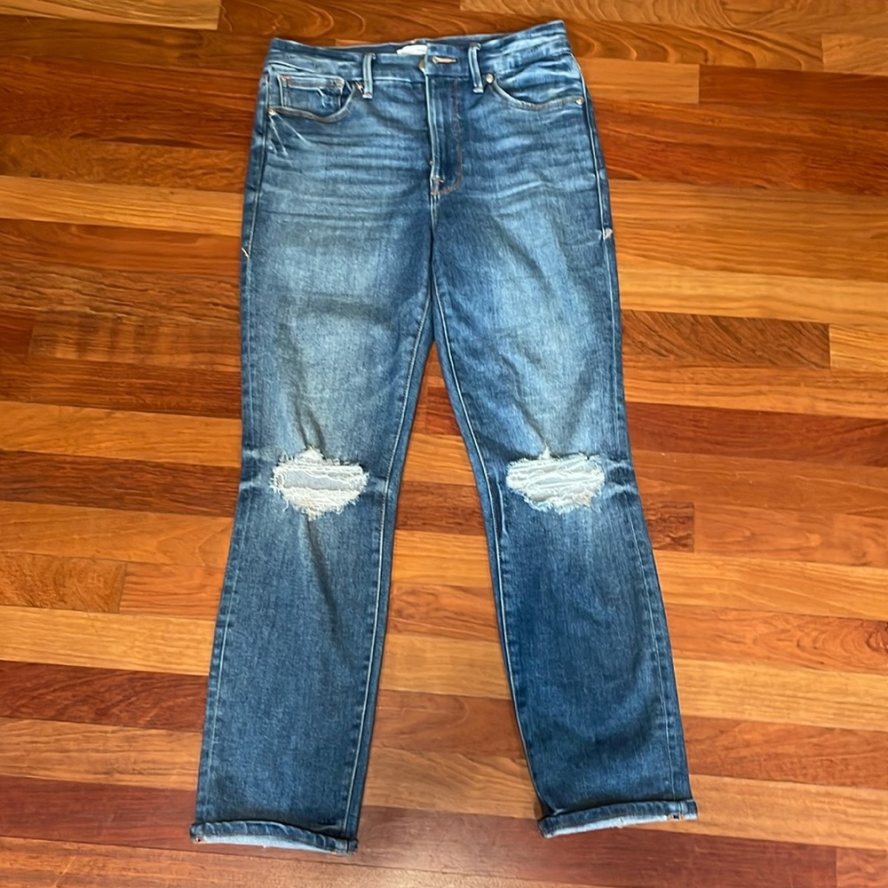Good American straight leg jeans, size 6/28